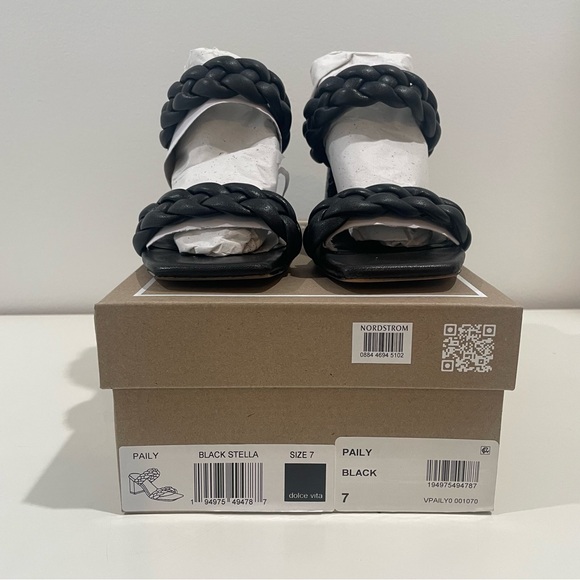 Dolce Vita PAILY Black Heels Braided Design - Picture 5 of 16